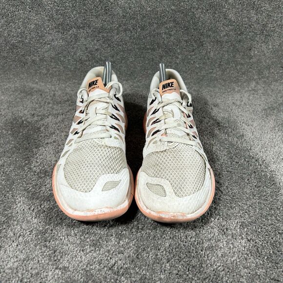 Nike Free 5.0 642199-103 Women's Size 9 White Bright Mango Orange Running Shoes - Picture 4 of 12